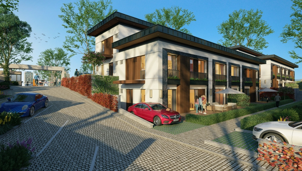 Villas with great design in Bahcesehir area